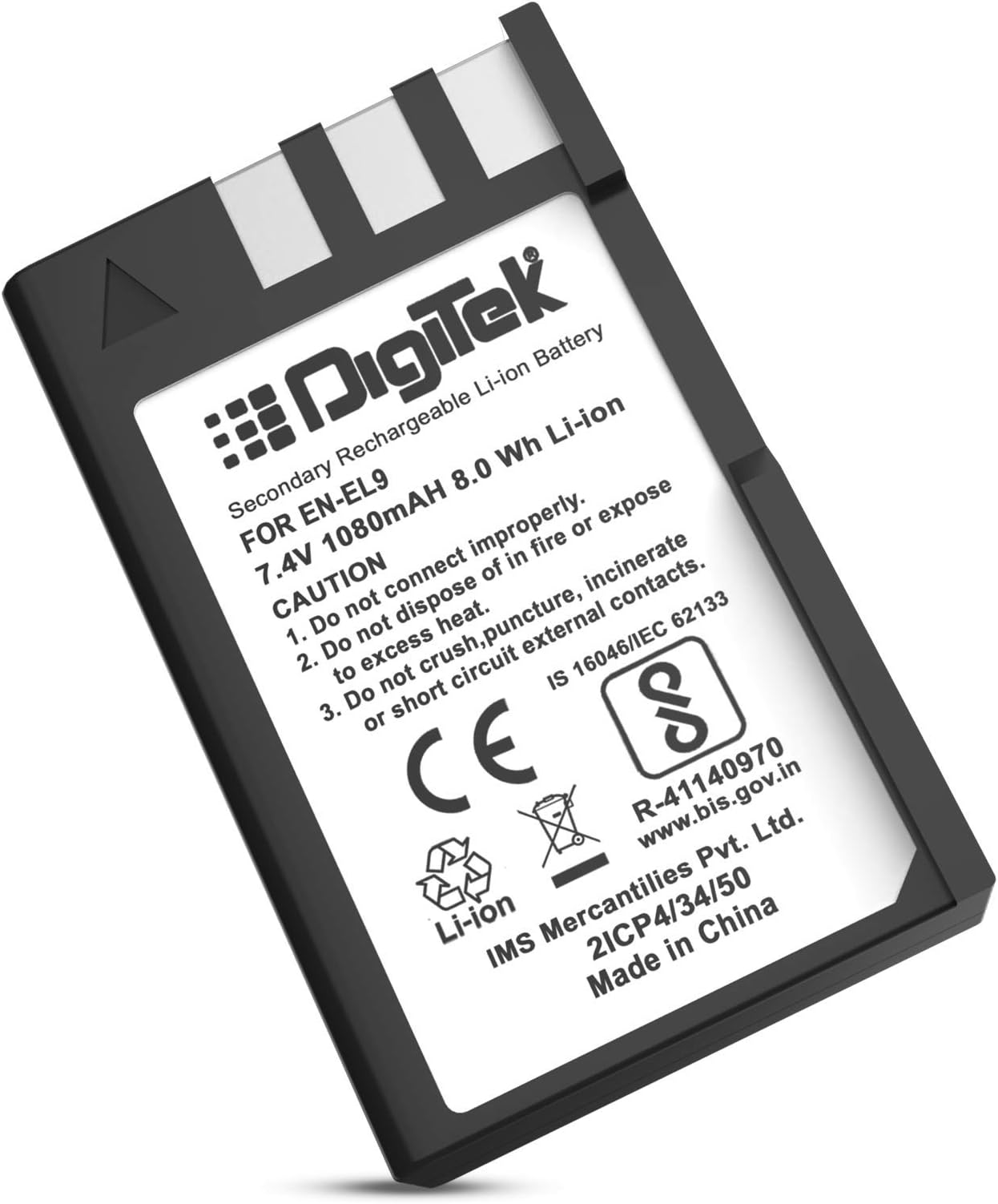 DIGITEK® (ENEL9) Secondary Rechargeable Battery Packs for Digital Camera, Compatibility - D3000, D5000, D40, D50, D60, D6R1, D3X, D40X, SLR