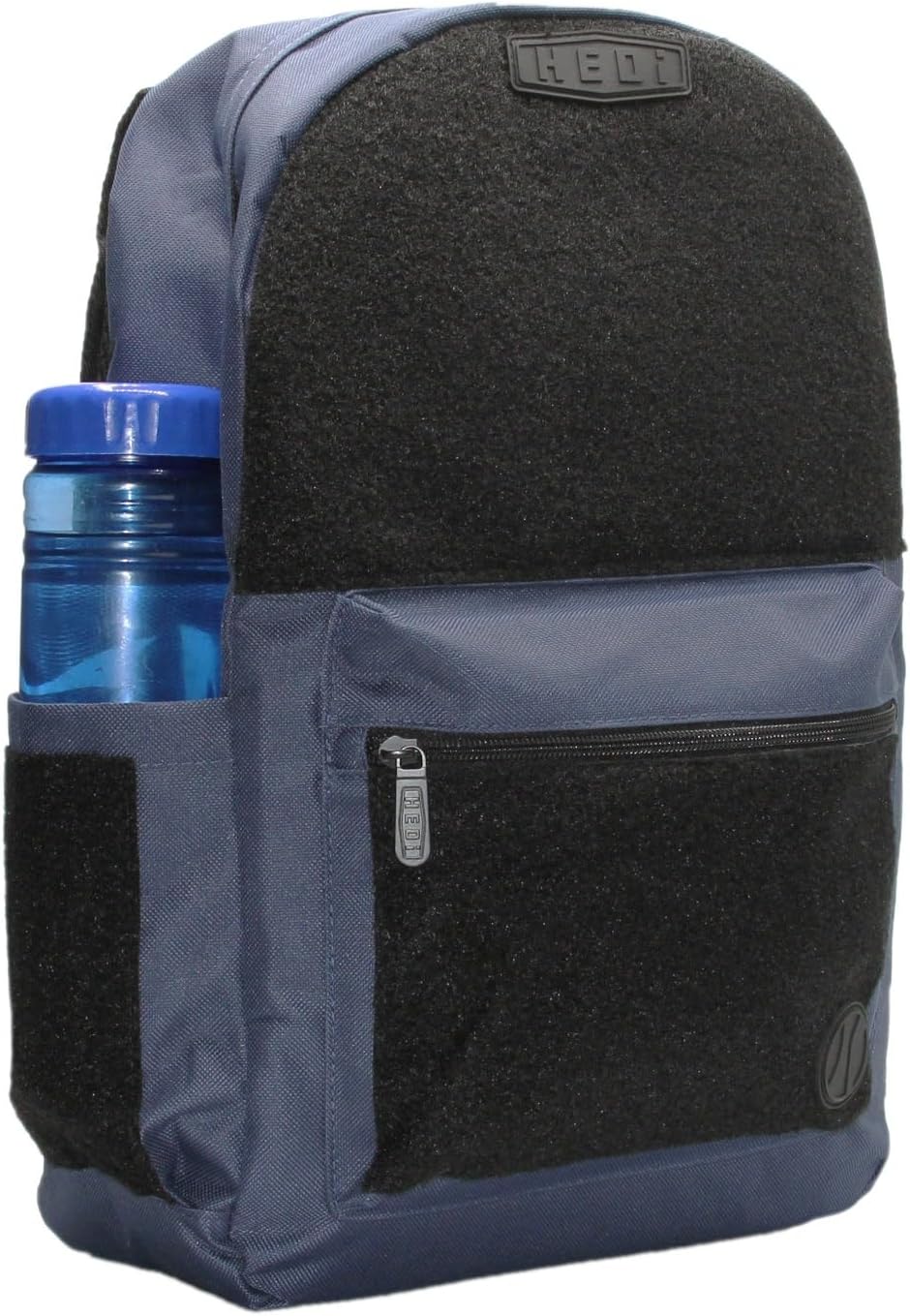 HEDiGEAR Base Backpack (Navy) – Medium 17L Backpack with Hook & Loop Panels for Patches, Multiple Storage and Media Pocket w/ Headphone Port for Hiking, Work & Travel