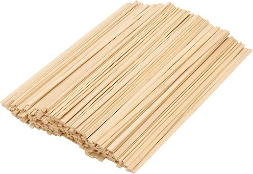 MANCHAP 300 PCS Bamboo Sticks, 15.7 x 3/8 Inch Long Wooden Craft Sticks for Craft DIY Projects Molding