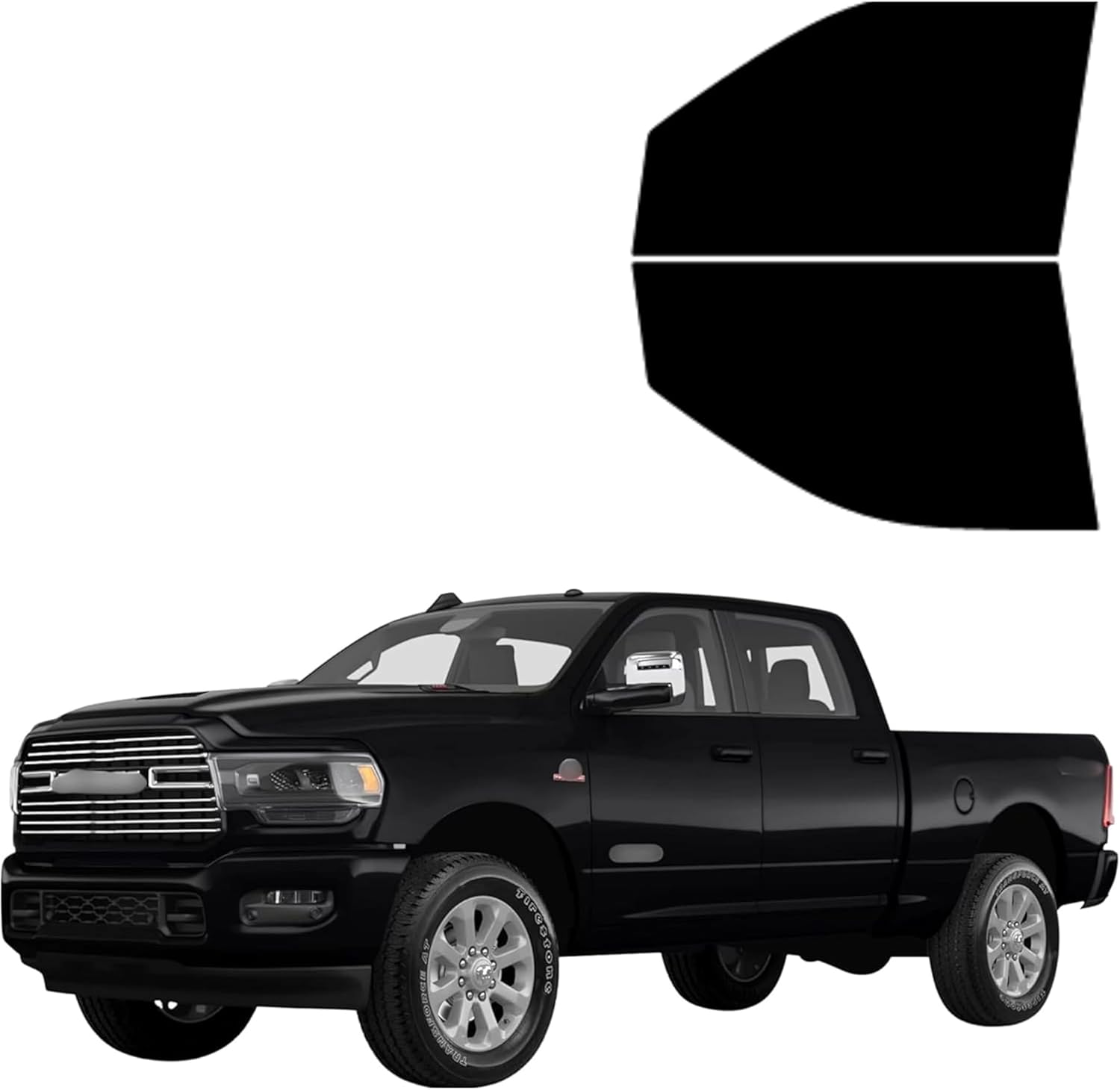 Precut Tint Kit Nano Carbon Film for Dodge Ram 2500 4 DR Truck 2010-2026 Driver and Passenger Windows Computer Cut to Custom Fit Your Windows.. (35% Prime)