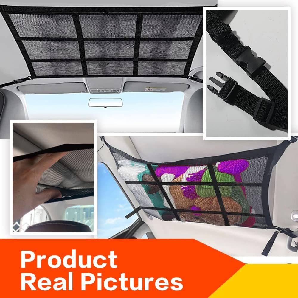 Buy VARGTR Upgraded Car Ceiling Storage Net Pocket, Roof Tent