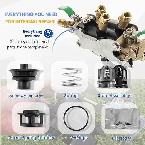 Miniatura 3 de RK34-375 - Kit de reparación completo para repuesto para modelos Zurn Wilkins 375, 375XL, 375ST, compatible con kit de piezas internas de prevención