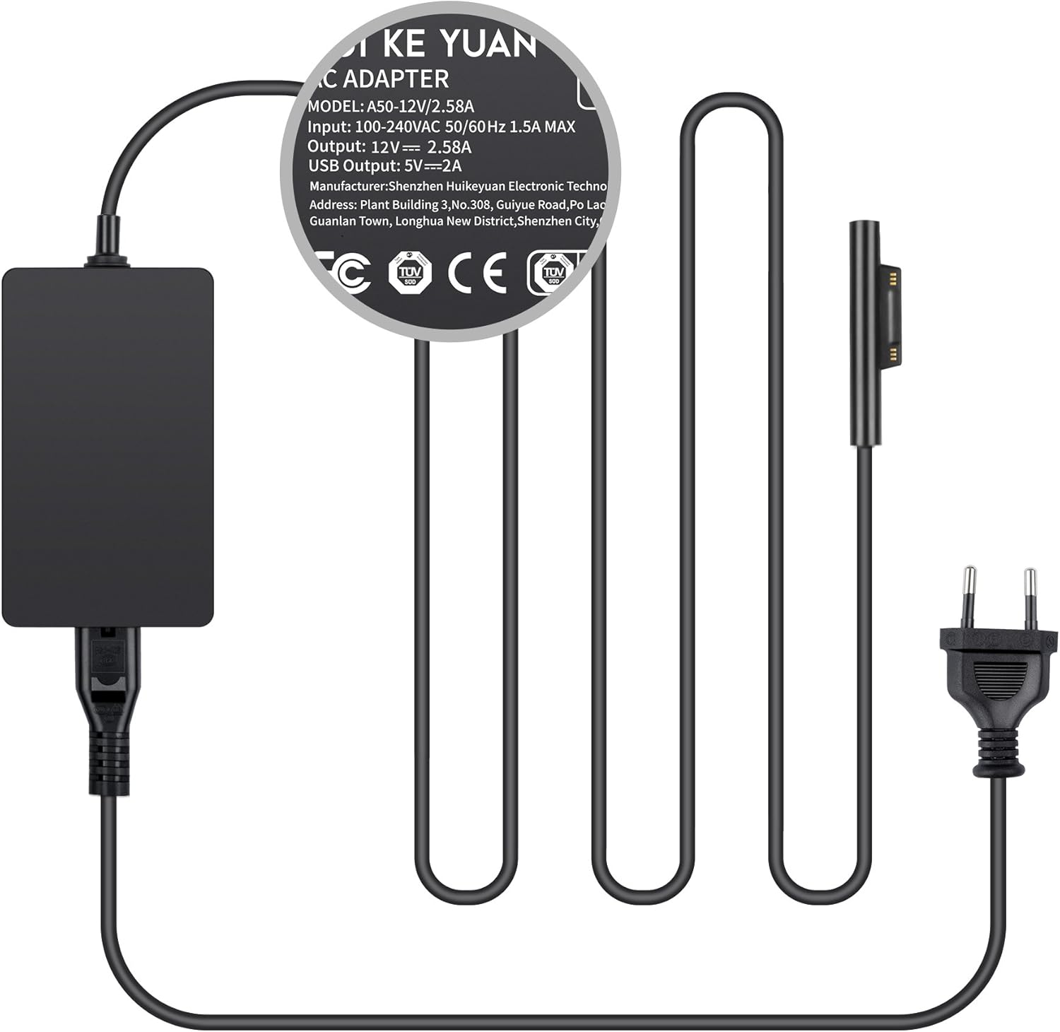 Max 59% OFF HKY 36W 12V outlet 2.58A Charger Adapter for Supply Win Power Microsoft