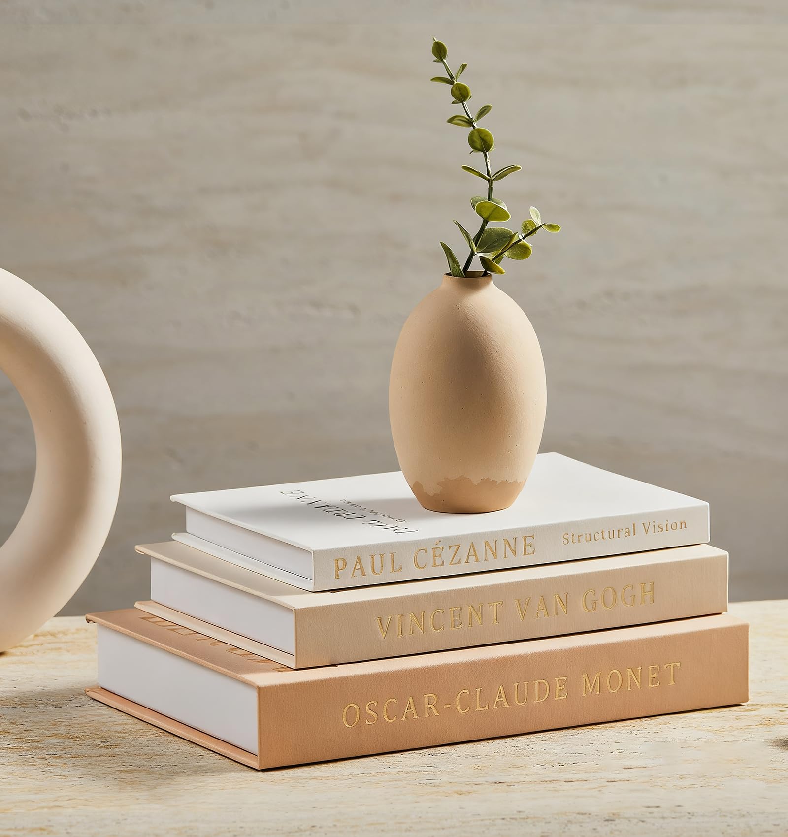Hongqu Us Brown/Beige/White Aesthetic Decorative Books - Coffee Table Books Decor - Faux Decor Book Storage Box For Decoration - Set Of 3 Linen Fake Book For Home Table Decor - Bedside Tables Decors - Home Room Bookshelf Decors