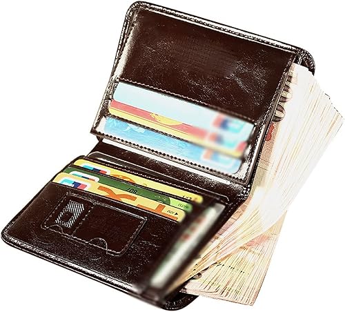 Miniatura 7 de TAUFE Men's Wallets, Classic Style Wallet Genuine Leather Men Wallets Short Male Purse Card Holder Wallet Men Fashion