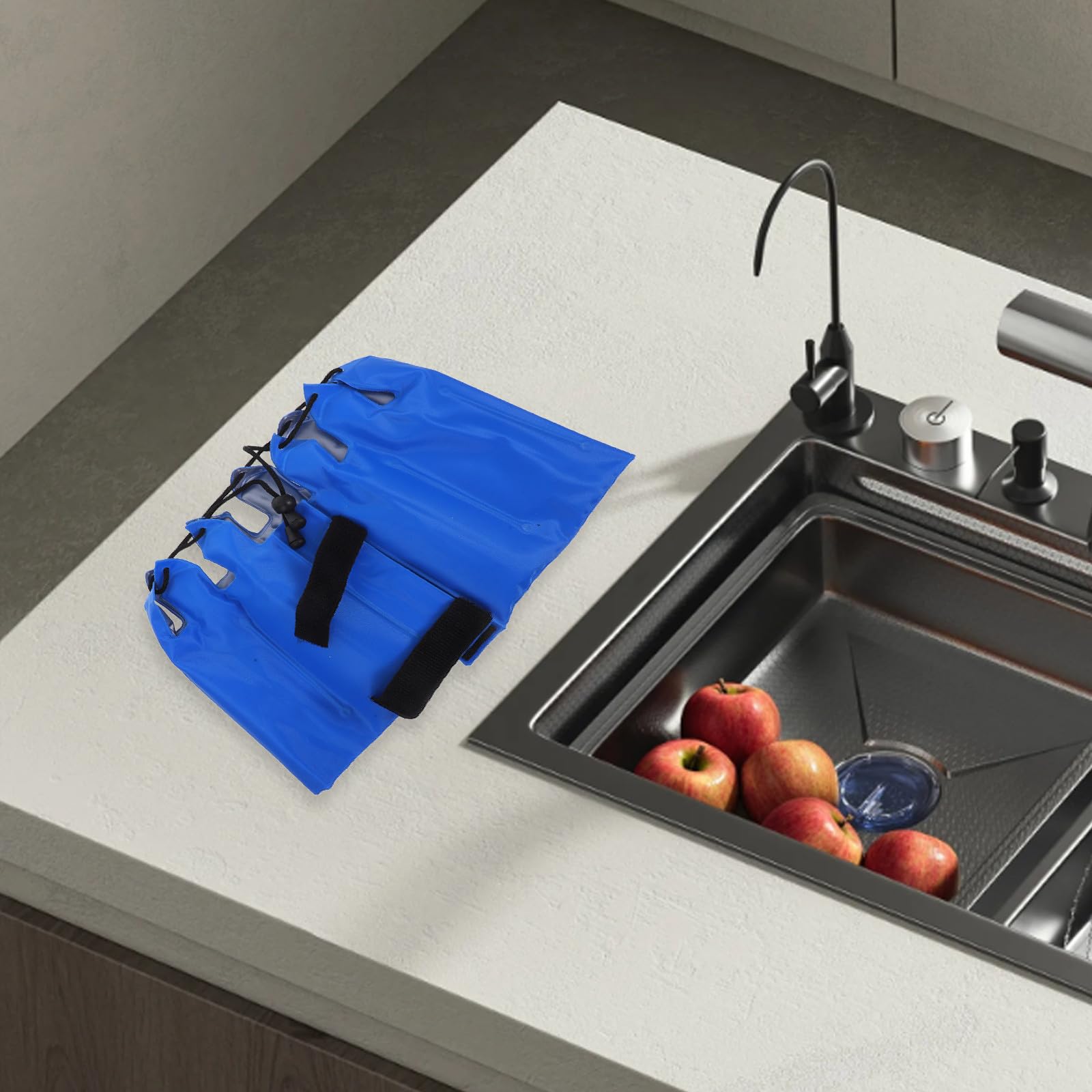 Wiederverwendbarer Eisbeutel für Gefrierschrank, Blau, Gel