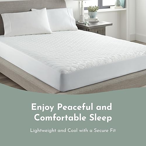 Miniatura 6 de Protector de colchón orgánico 100% algodón  Protector de colchón transpirable y refrescante tamaño California King  Premium 300GSM acolchado y
