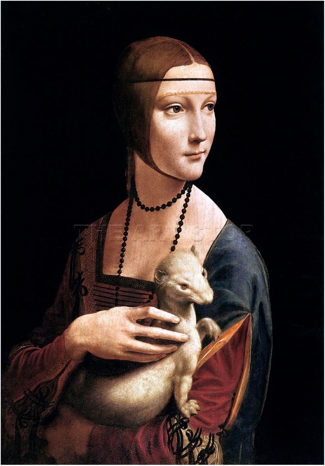 Wee Blue CooDa Vinci Lady Ermine Cecilia Gallerani Picture Wall Art Print