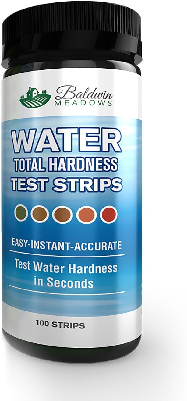 Total Hardness Water Test Strips Kit, Best Test for Determining Total Hardness Ranging from 0-425 mg/l, Accurate Results in Seconds! 100 Count
