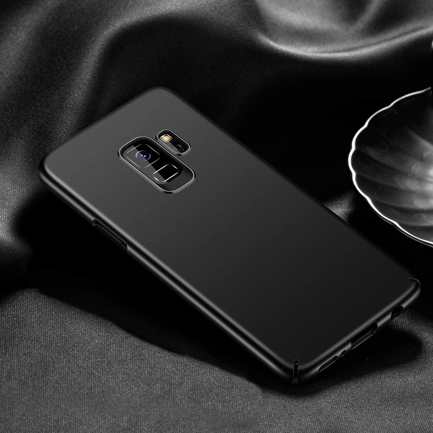TORRAS Slim Fit Galaxy S9 Case (2018), Hard Plastic Ultra Thin Phone Cover Matte Finish Grip Case for Samsung Galaxy S9, Space Black