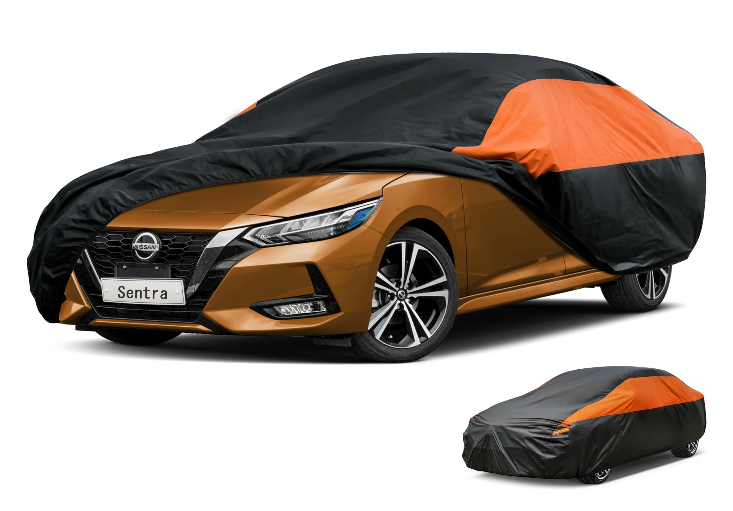 GUNHYI Nissan Car Cover Custom Fit Nissan Sentra Waterproof All Weather for Automobiles, Lightweight Full Exterior Cover Outdoor Sun UV Rain Dust Snow