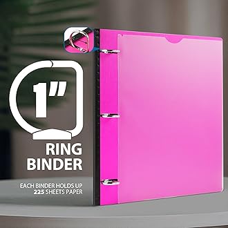 WOT I 1 Inch Telescoping 3 Ring Binder 4PCS, Expandable Flexible Binder - Pat...