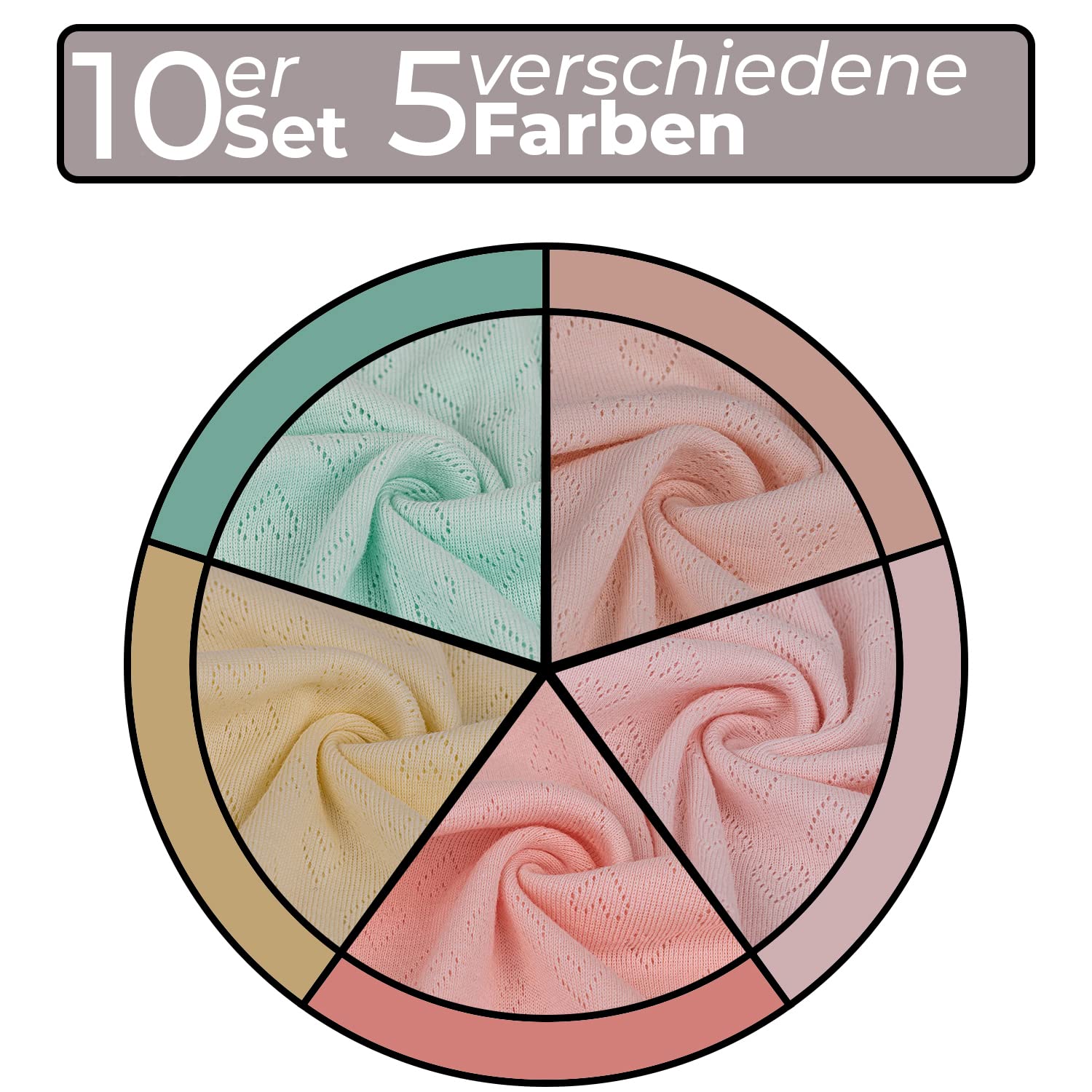 SAMILY Mädchen Unterwäsche Set 10er Pack | 5 Unterhemden + 5 Boxershorts – 100% Baumwolle, bequem & atmungsaktiv – Größe 122/128 (7–8 Jahre)