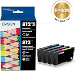 EPSON 812 DURABrite Ultra Ink High Capacity Black & Standard Color Cartridge Combo Pack (T812XL-BCS) Works with Workforce Pro WF-7310, 7820, 7840, EC-C7000