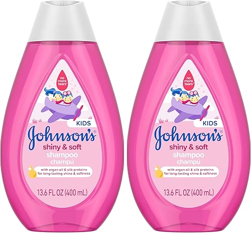Miniatura 10 de Johnson's Champú brillante y suave para niños con aceite de argán y proteínas de seda, lavado diario para el cabello de los niños que limpia