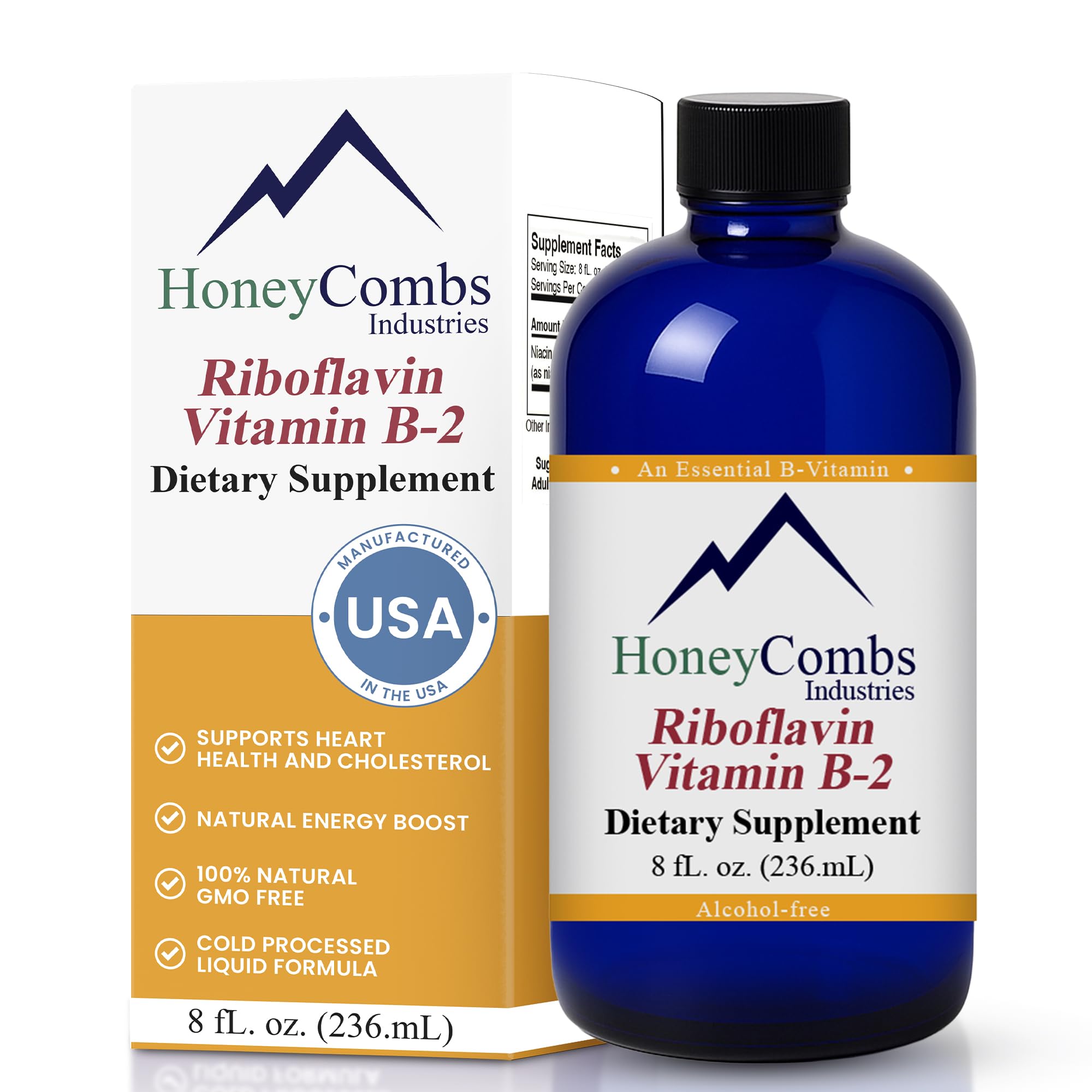 HoneyCombs Liquid Vitamin B2 Drops, Riboflavin B2 Supplement, 1 Fl Oz — Amazon image 10