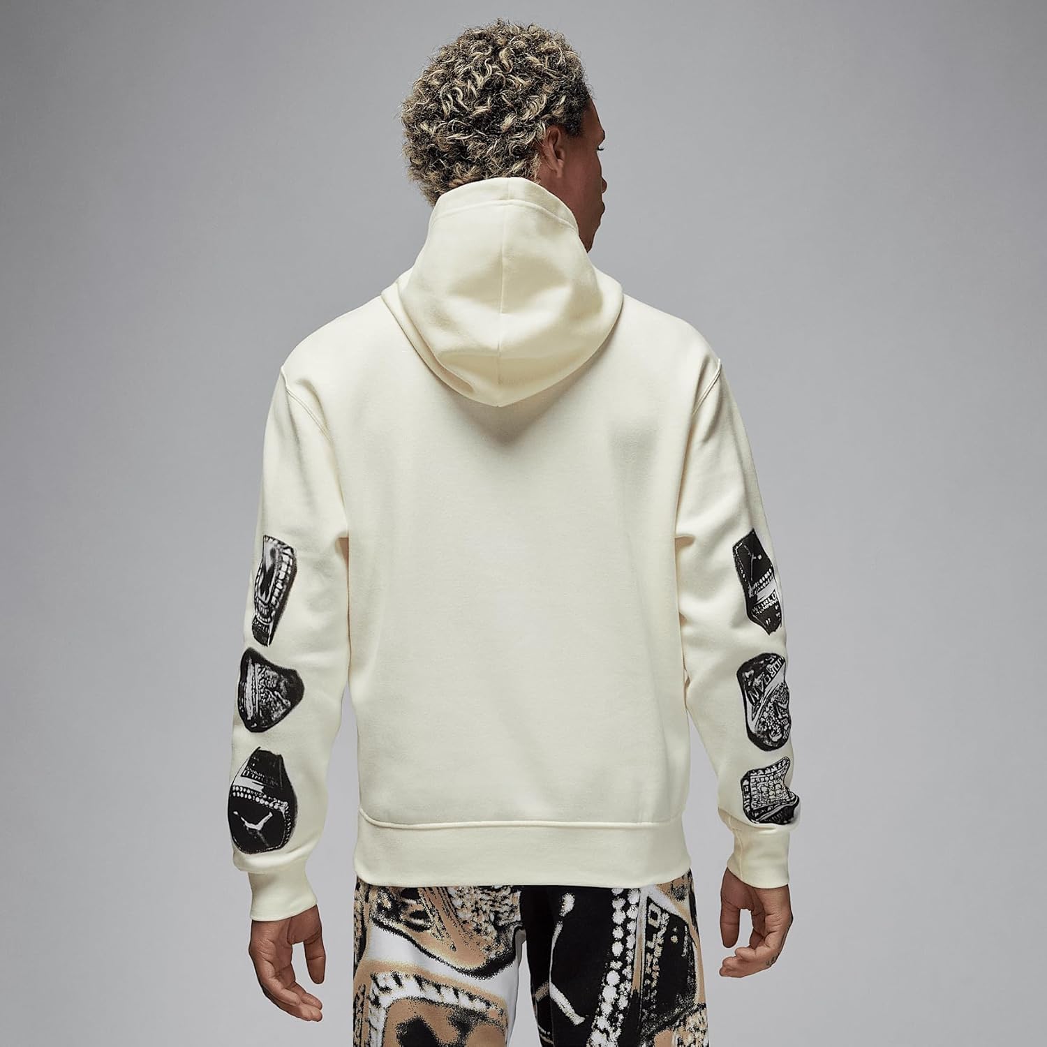 Jordan MVP Men's Pullover Fleece Hoodie (HF9303-133, Sail/Black/Sail) - Image 2