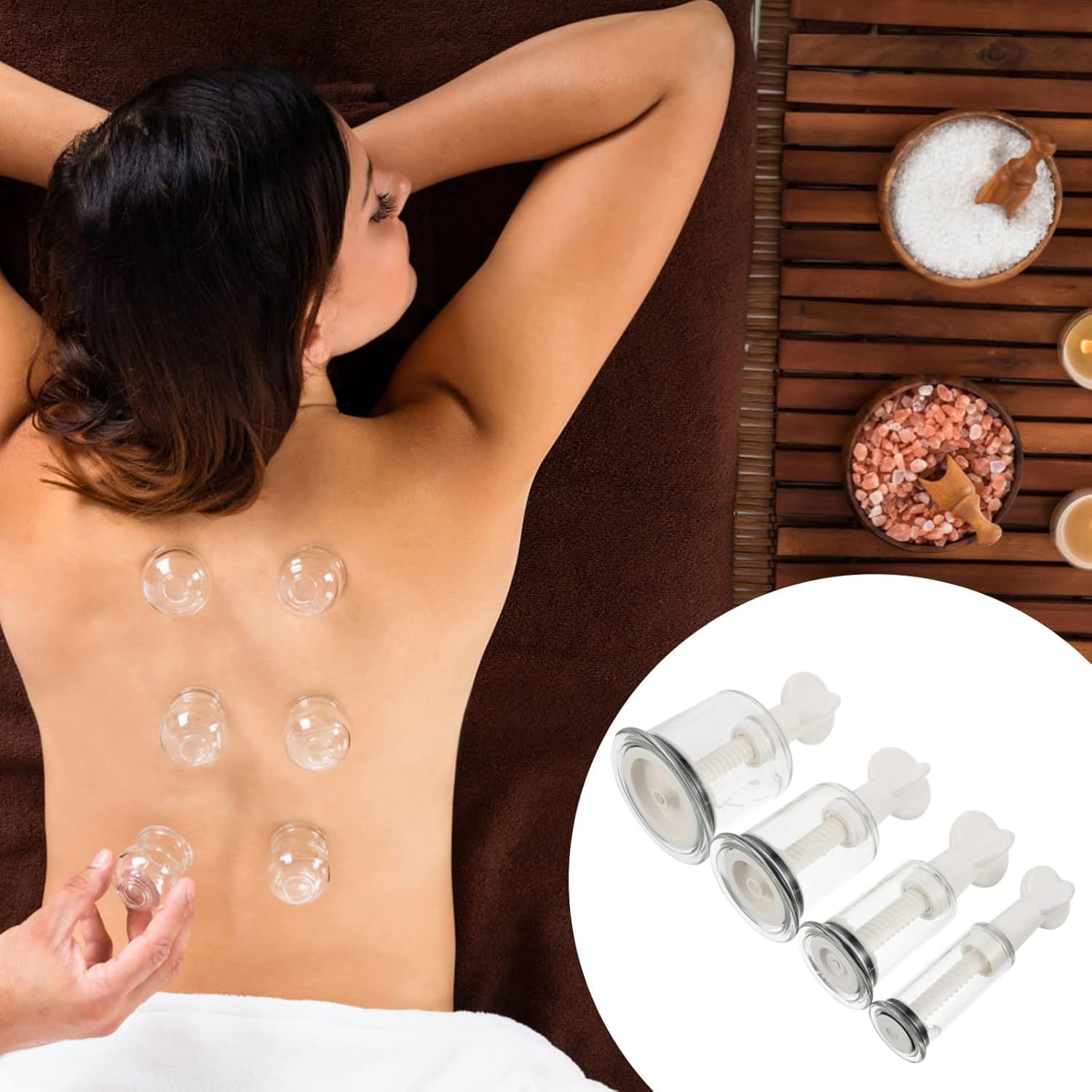 Healifty Cupping Therapy Kit 8Pcs Silicone Cups for Body Massage and Myofascial Release Handheld Vacuum Cupping Device for Pain Relief and Relaxation - Image 8