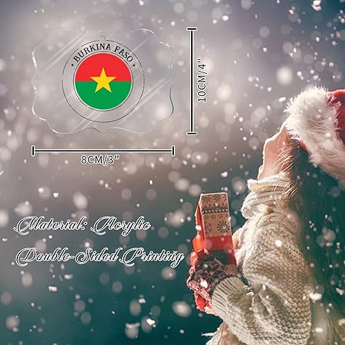 Vista 36 de Bandera de Curazao - Adorno para árbol de Navidad, bandera nacional, decoración de árbol de Navidad de Curazao, recuerdo acrílico, adorno colgante