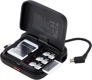 PGYTECH CreateMate High Speed Mini Card Reader Case, Fast Data Transfer, Up to 312MB/s, 2 SD Cards, 4 Micro SD Cards, Simu... Price In India