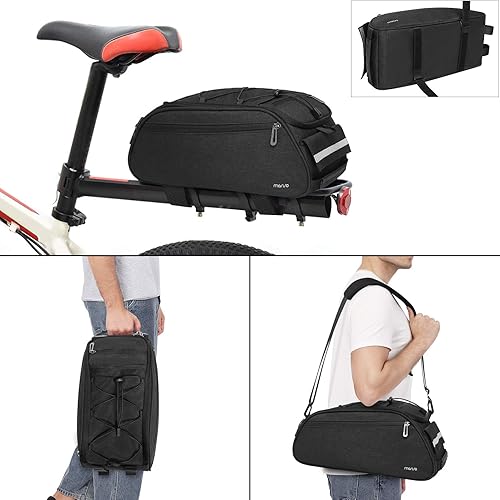 Miniatura 4 de MOSISO Bolsa para portabicicletas, bolsa impermeable para maletero de bicicleta, bolsa de asiento trasero, bolsa de asiento trasero para bicicleta,