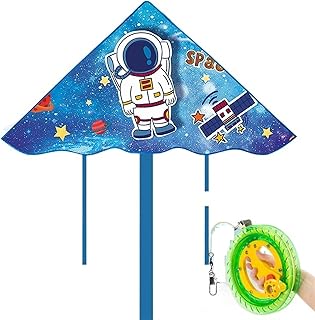 Kite for Outdoor Games and Activities Space Character Kite Children Adult Kite Breeze Easy to Fly Large Kite Easy Fly Kites (Size : with 300M Reel)