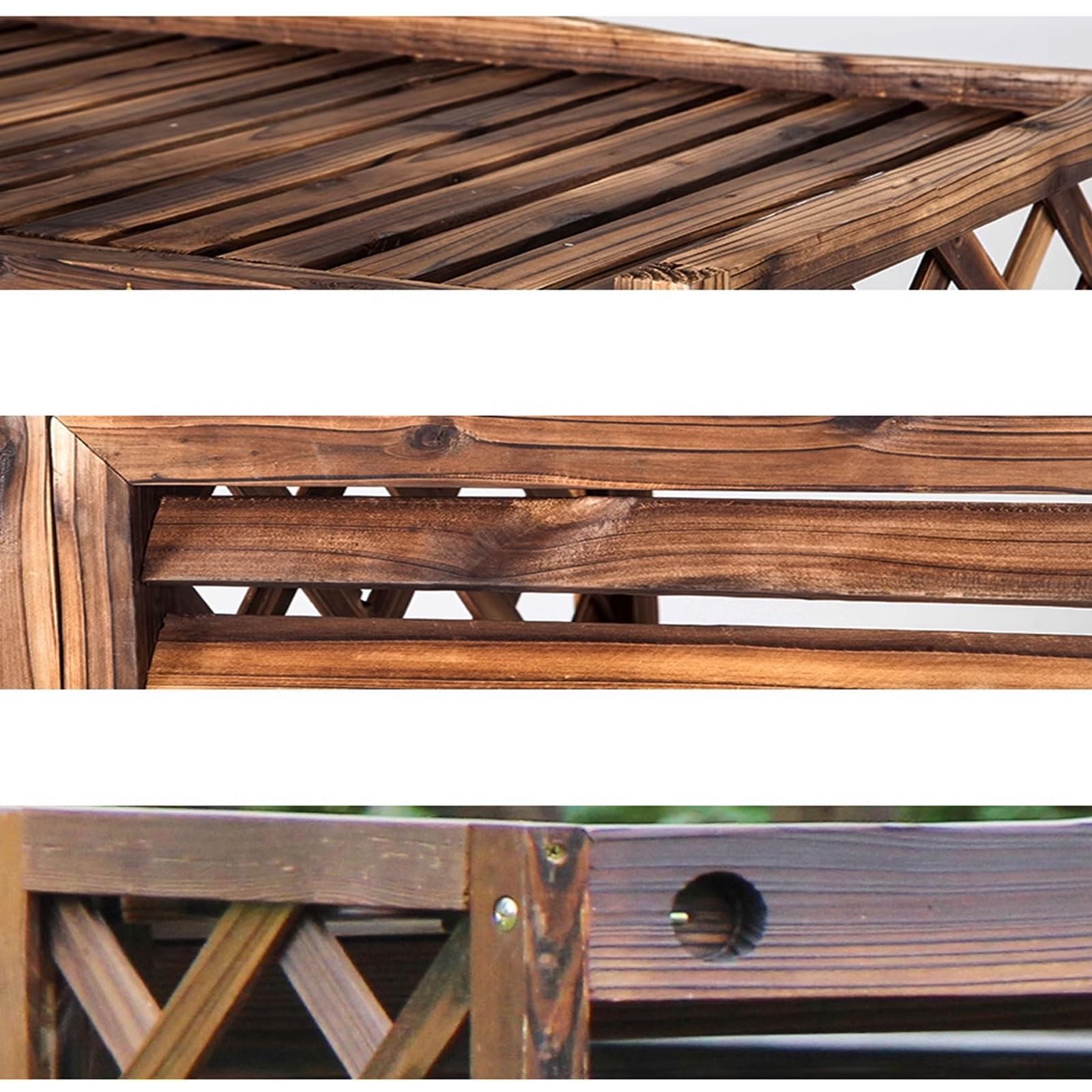 Copri Condizionatore Esterno In Legno - Schermo Protettivo Anti-Pioggia E Supporto Per Vasi - Foto 12