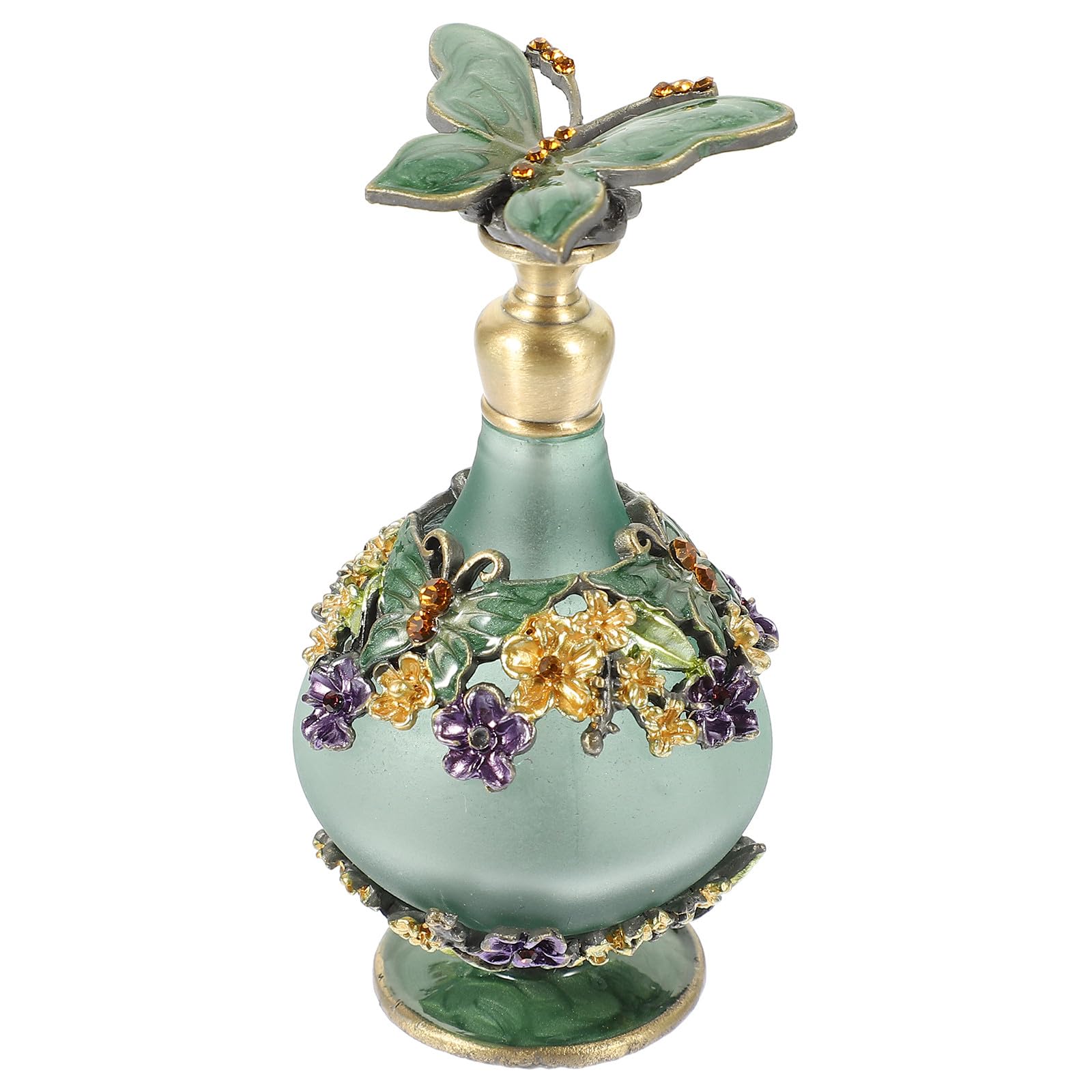 Botella vintage de perfume rellenable antiderrames para llevar aceites esenciales
