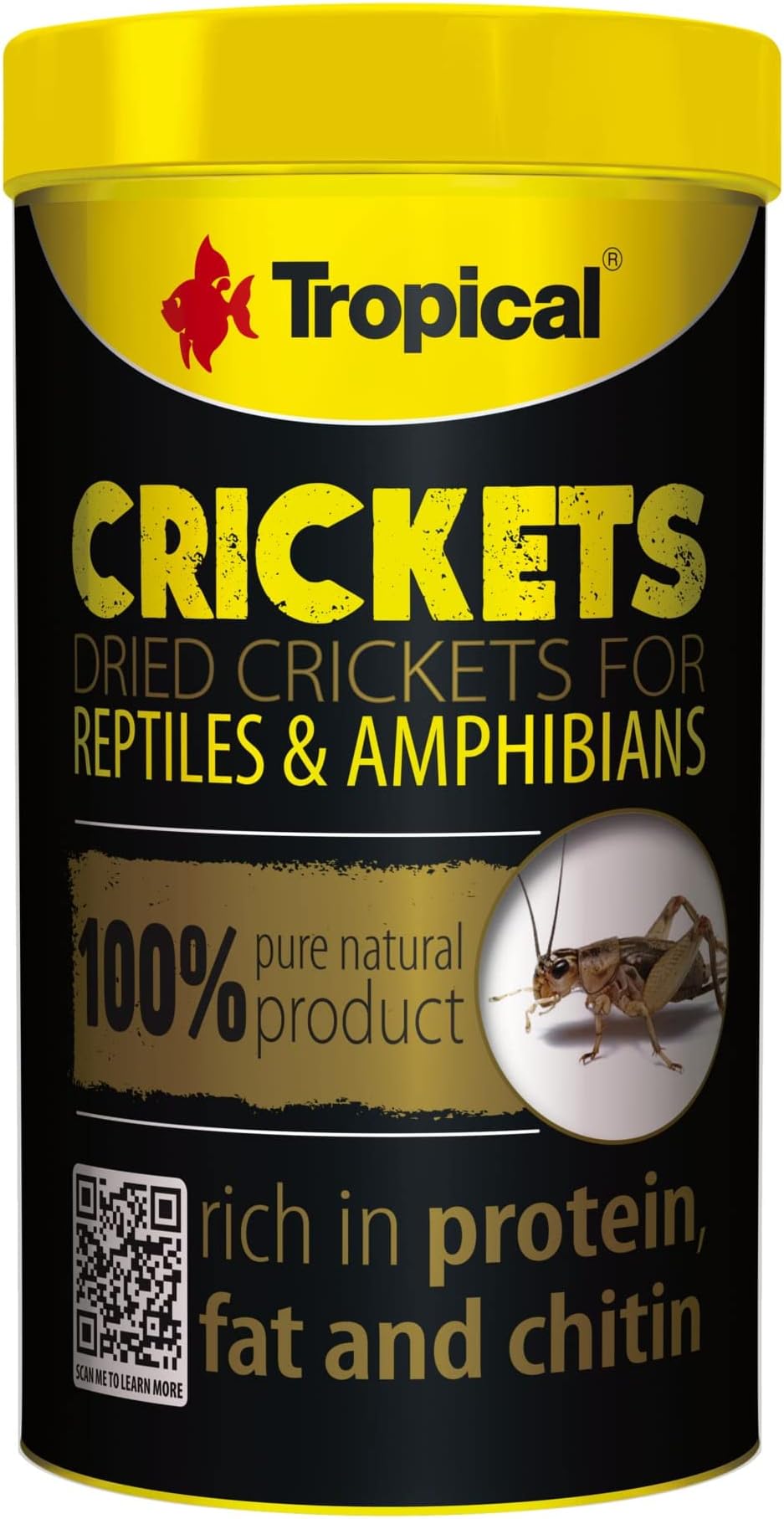 CRICKETS 100ML / 10G - dried crickets for reptiles and amphibians, high protein, 100% natural