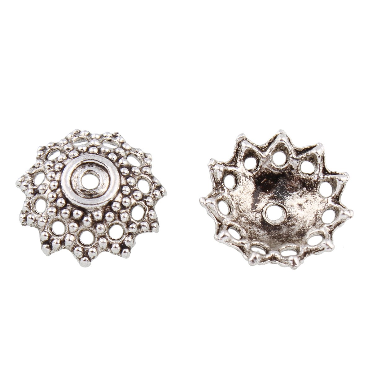 30 Filigree Bead Caps 12 mm Metal Spacer Spacer Beads End Caps Tibetan Silver Metal Beads for Jewellery Chain Bracelet Ring M230
