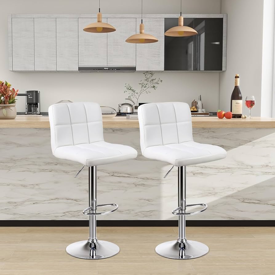 Lennox Furniture 360-Degree Set of 2 Swivel Adjustable Height