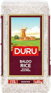Duru Baldo Rice, 1000 g, 100% Natural and Certificated, Non-GMO, Great for Vegan Recipes, Gluten Free