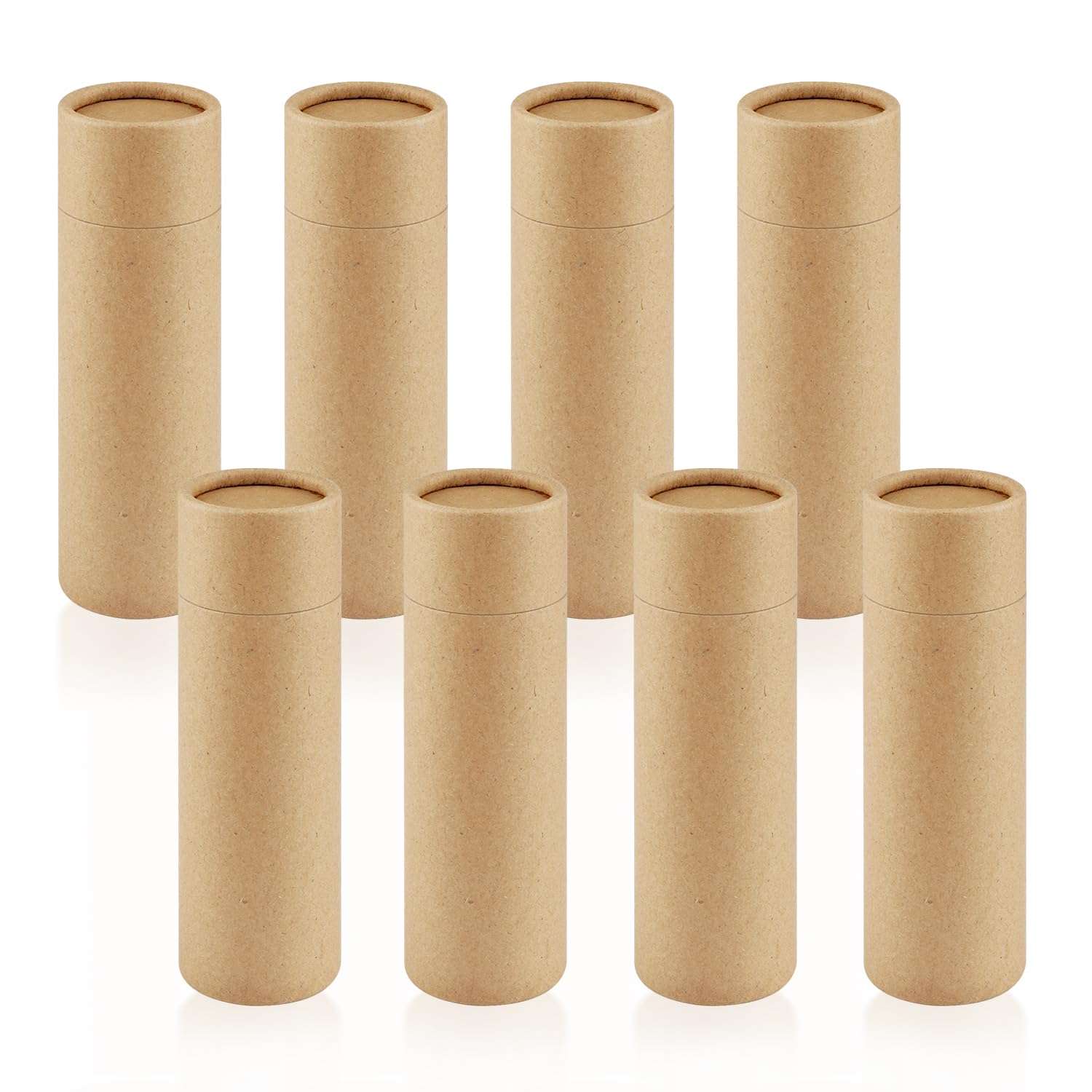8 Pcs 60g 2oz Paperboard Lip Balm Tubes Refillable Cardboard Tubes Solid Empty Chapstick Container for Cosmetic Samples