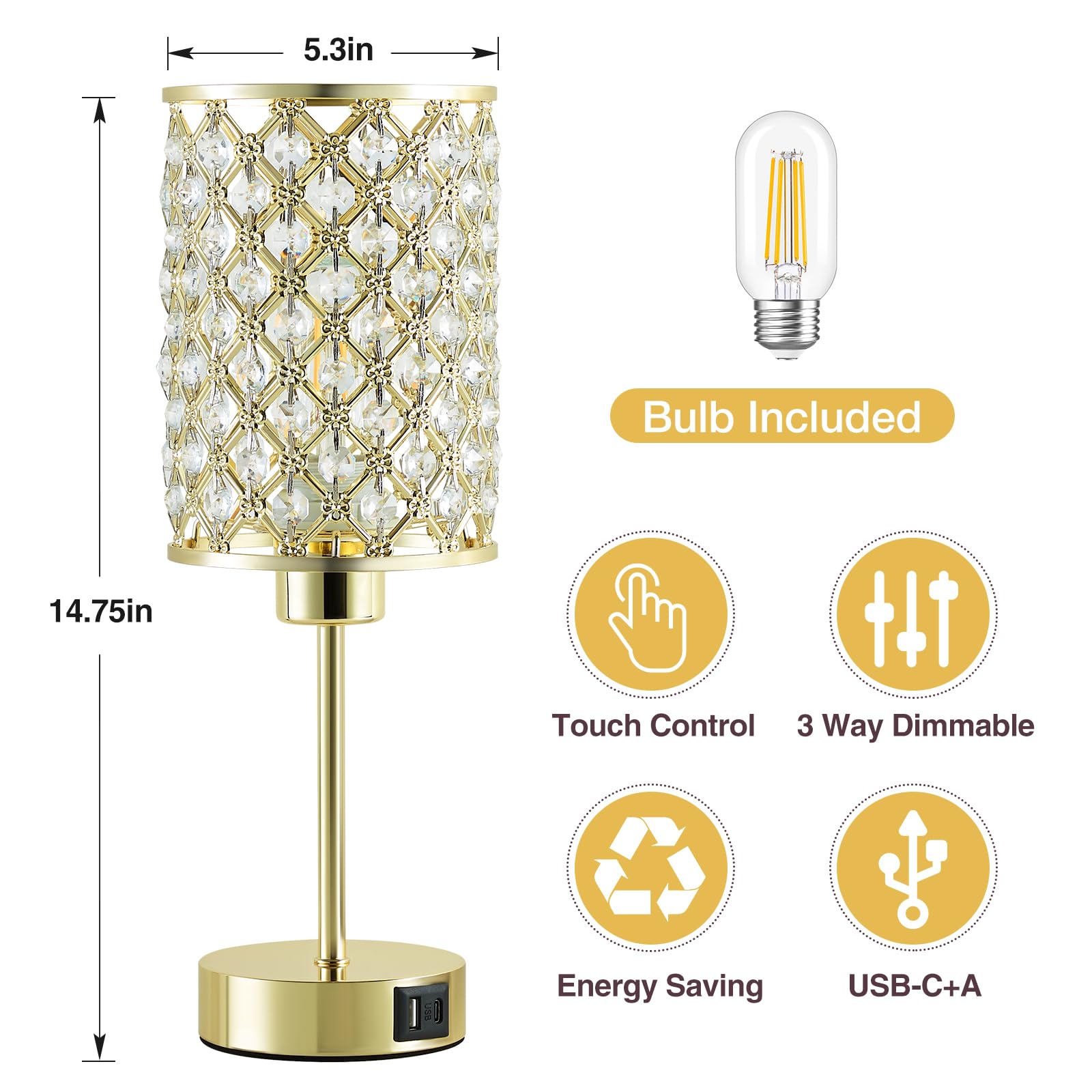 Chique tafellamp met groene kap Light & Living Liva goud