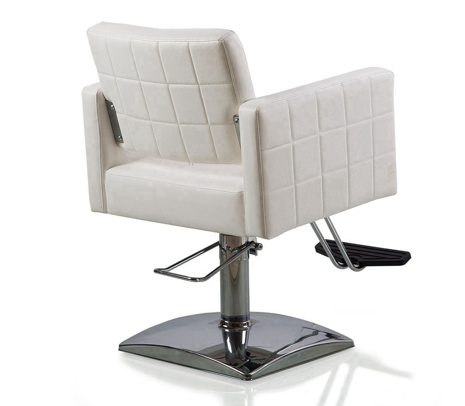 Beauty Style Styling Chair Salon Spa Barber Chair White Square Base