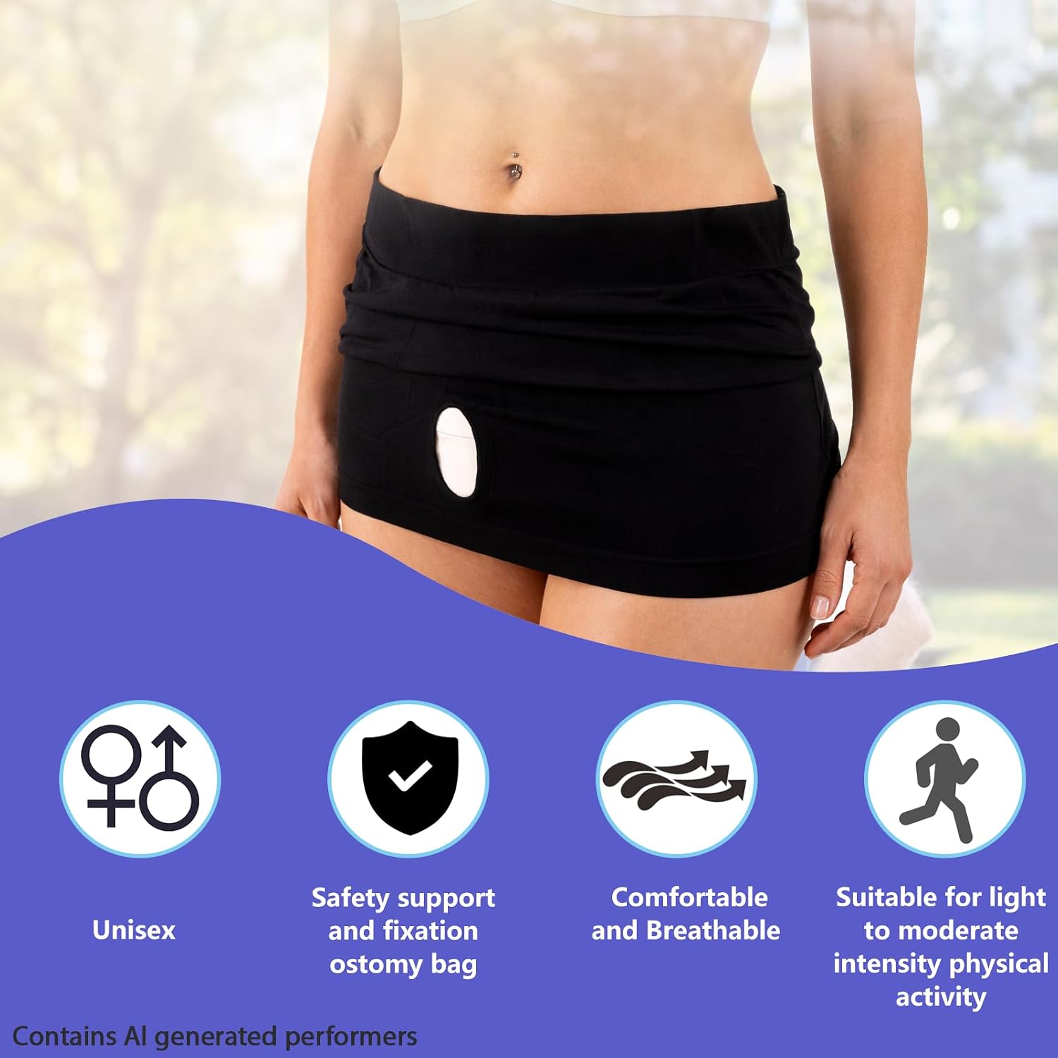 Ostomy Belt for Women, Ostomy Bag Covers for Ileostomy Urostomy, Ostomy Wrap to Secure Stoma Bags, Colostomy Supplies