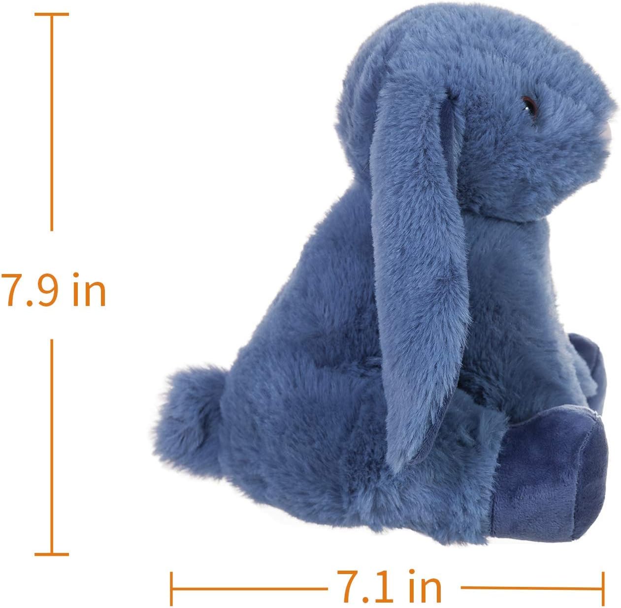 Apricot Lamb Soft Toys Plush Navy Blue Bunny Rabbit Stuffed Animal with Fluffy Soft Ears (Navy Blue Bunny, 8 Inches) - Image 4