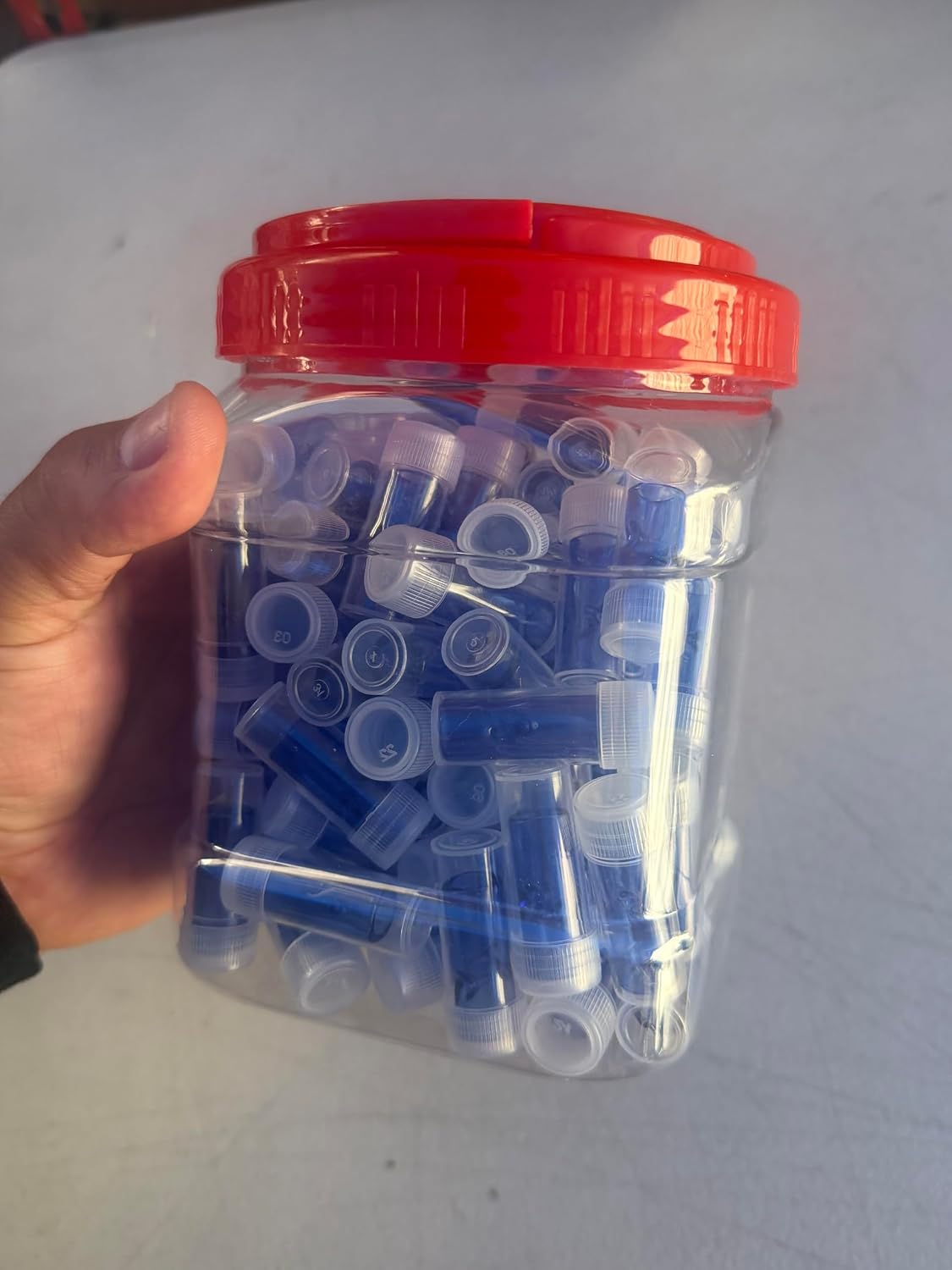 Glass Tips | Blue | 12mm | 100 Count | Reusable Borosilicate Glass Tubes | Smooth Edge | for Craft and Personal Use