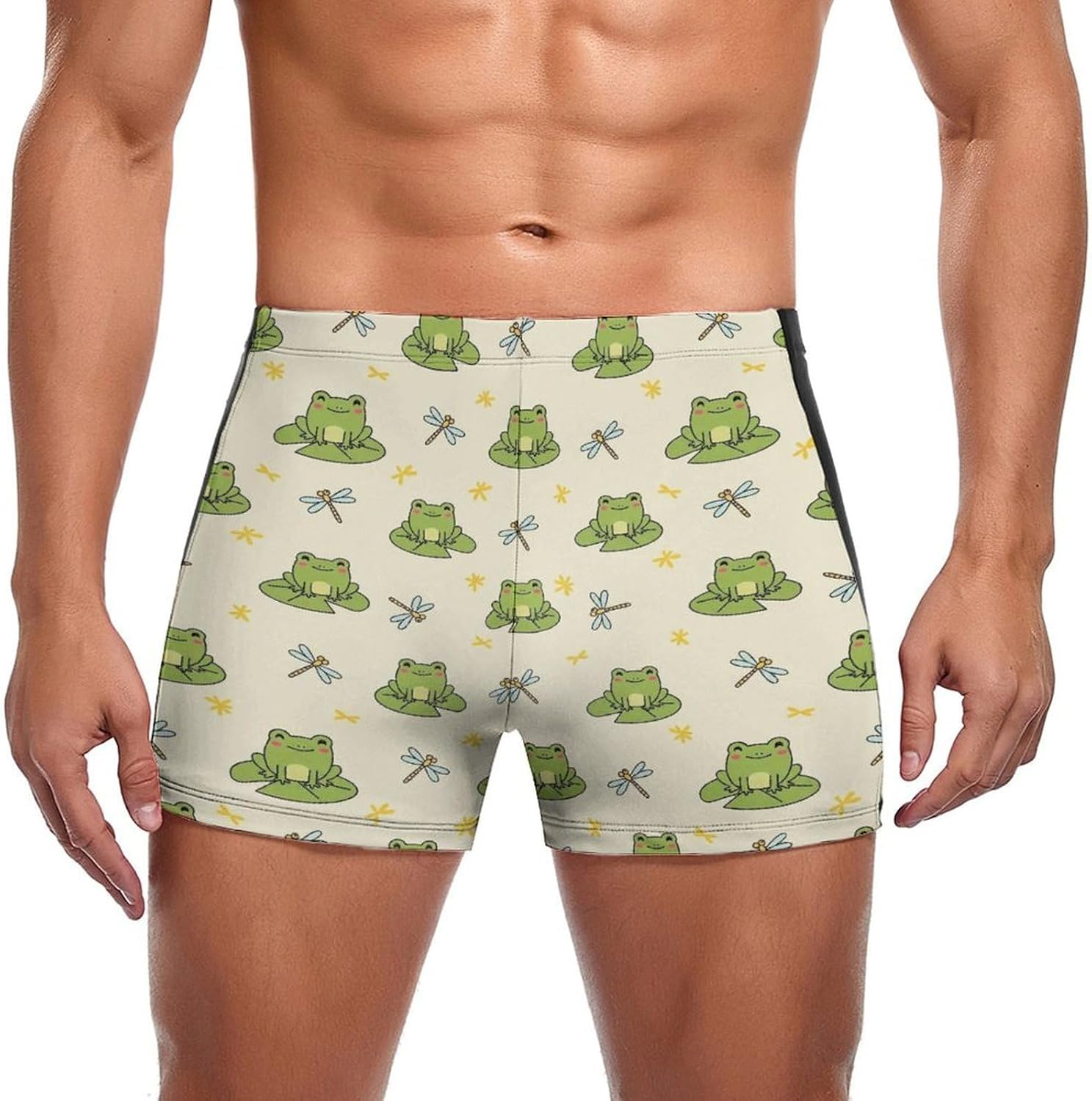 Men's Swim Boxer Briefs Quick Dry Tight Swimsuit Shorts for Summer Pool Training and Water Sports
