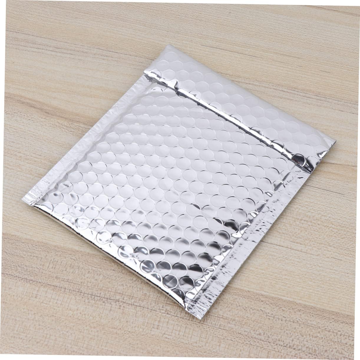 SHOWERORO 28PCS Silver Aluminum Film Bubble Envelope Bags Waterproof Shockproof Packaging Pouches for Shipping and Logistics Small Bubble Bags for Shipping and Storage