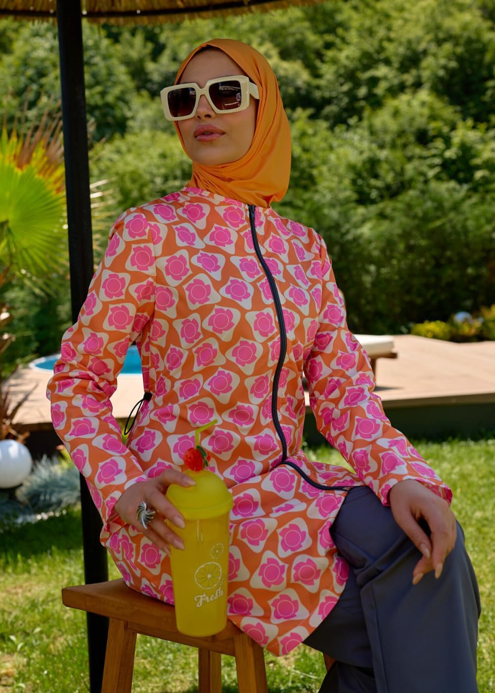 Modest Swimwear for Women 3-Piece Set - Parachute Burkini Set - Islamic Full Cover Swimsuit