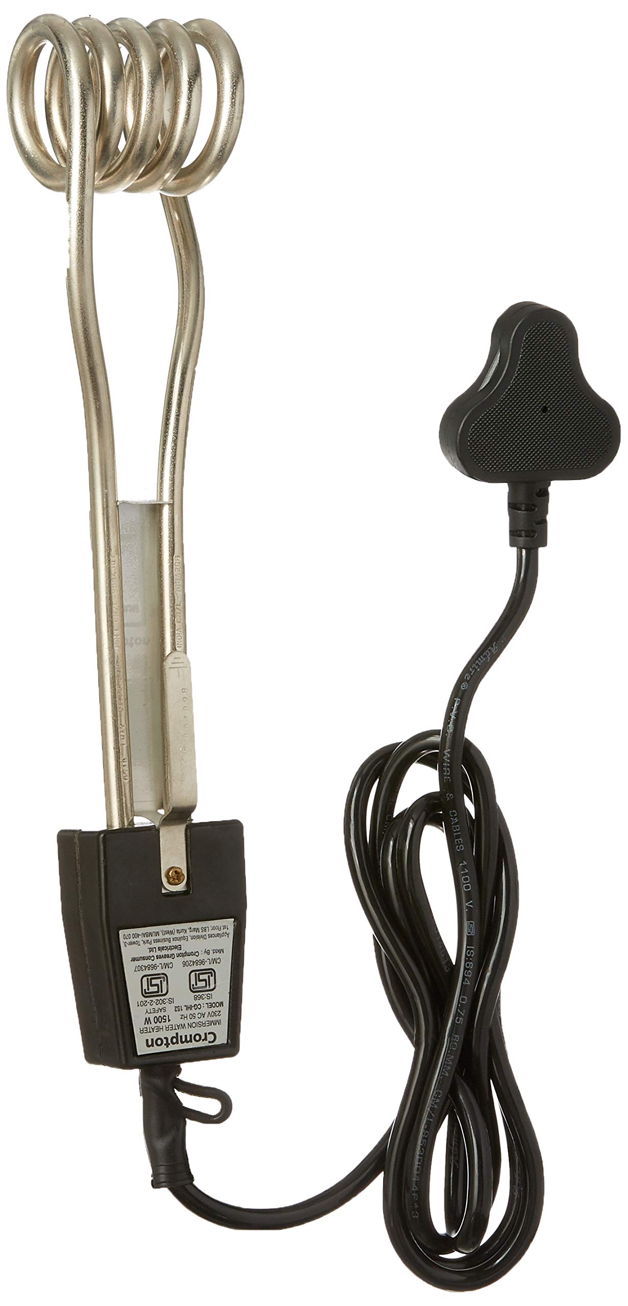 Buy Crompton IHL 152 1500-Watt Immersion Water Heater with Copper Heating  Element (Black) Online at Low Prices in India - Amazon.in