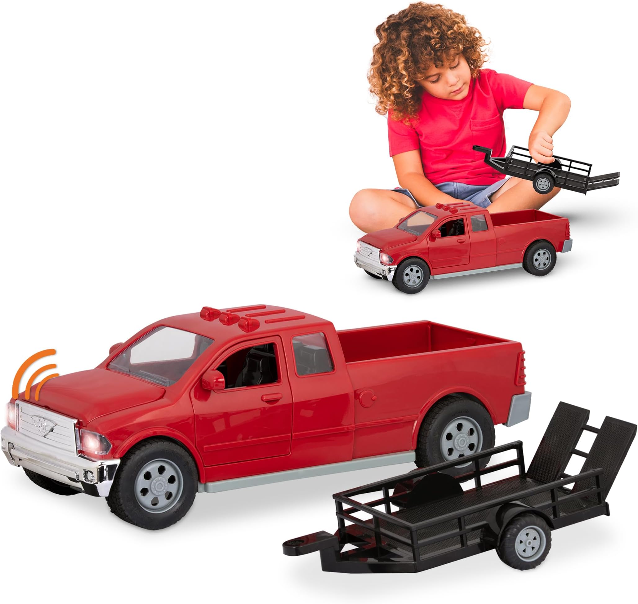 Large 17 Inch Pick-Up Truck Toy for Kids โ Utility Vehicle with Opening Doors & Tailgate โ Built Tough for Pretend Play Adventures โ Ages 3+