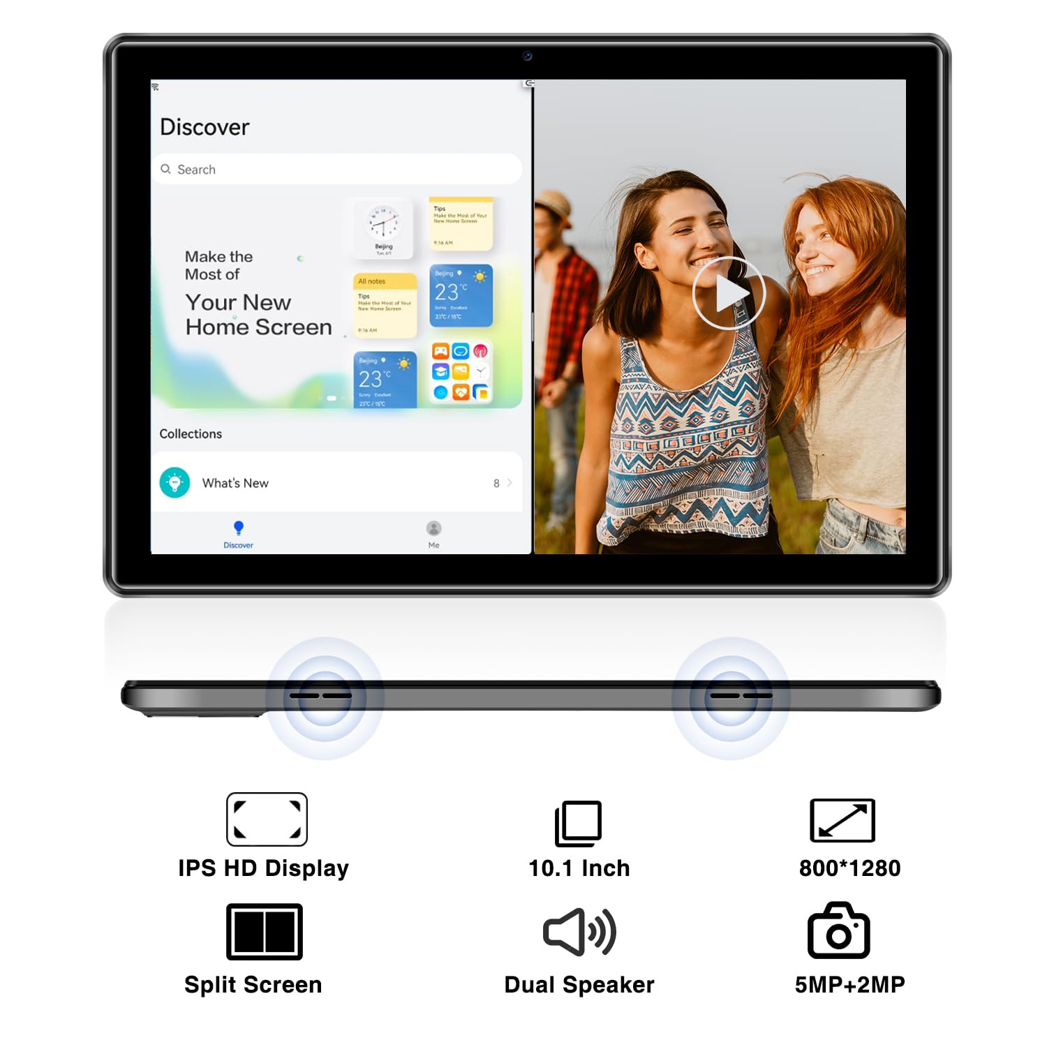 DOOGEE U9 10 inch Tablet Android Tablets 2025 Newest 7GB RAM 64GB ROM 1TB TF, Bluetooth 5.0 WIFI Tablets, 5060mAh Battery 1280x800 HD IPS Screen, OTG, Type C, 3.5mm Tablet 10... - Image 3