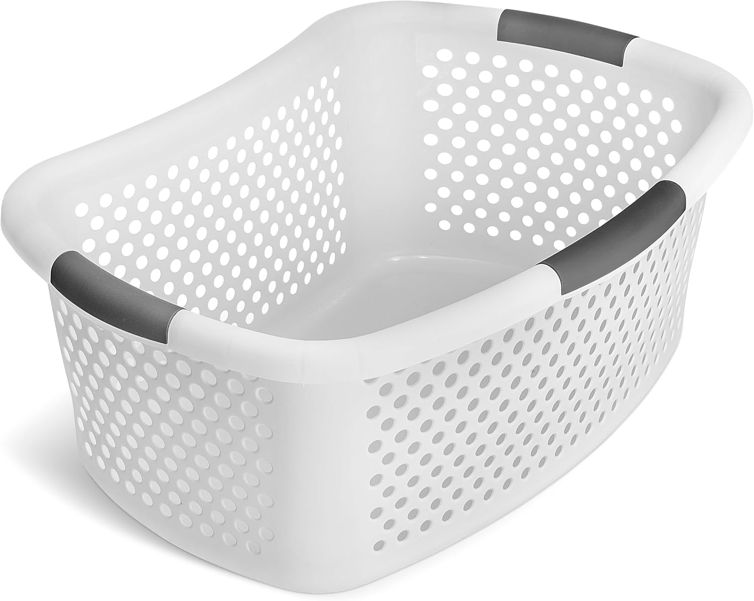 Superio Large Stackable Hip Hugging Laundry Basket - 54L, Handles, Plastic, Washing Bin Organizer