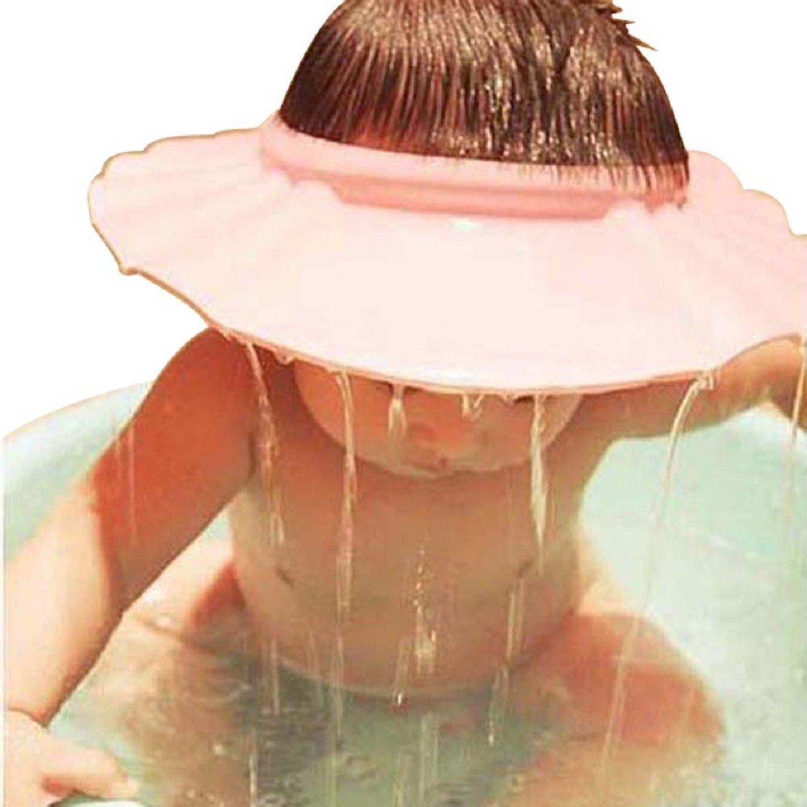 DMtse Pink Safe Shampoo Shower Bathing Protect Soft Cap Hat for Baby Children Kids (Pink)