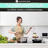 Vista 5 de TAJ Besan Harina 2 Libras Garbanzo Harina de Gram Finamente Molida