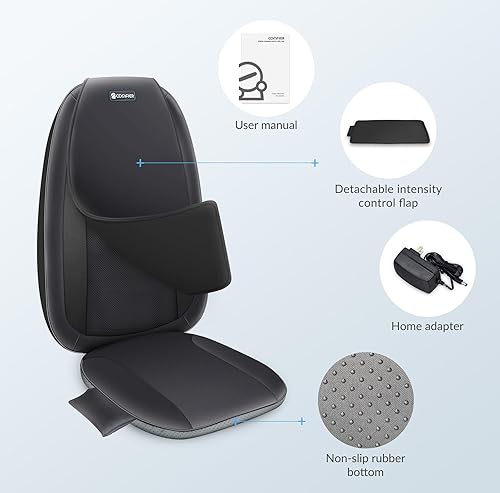 Miniatura 7 de COMFIER Masajeador de espalda para dolor de espalda, almohadilla para silla de masaje Shiatsu para espalda completa, masaje de puntos, cojín de
