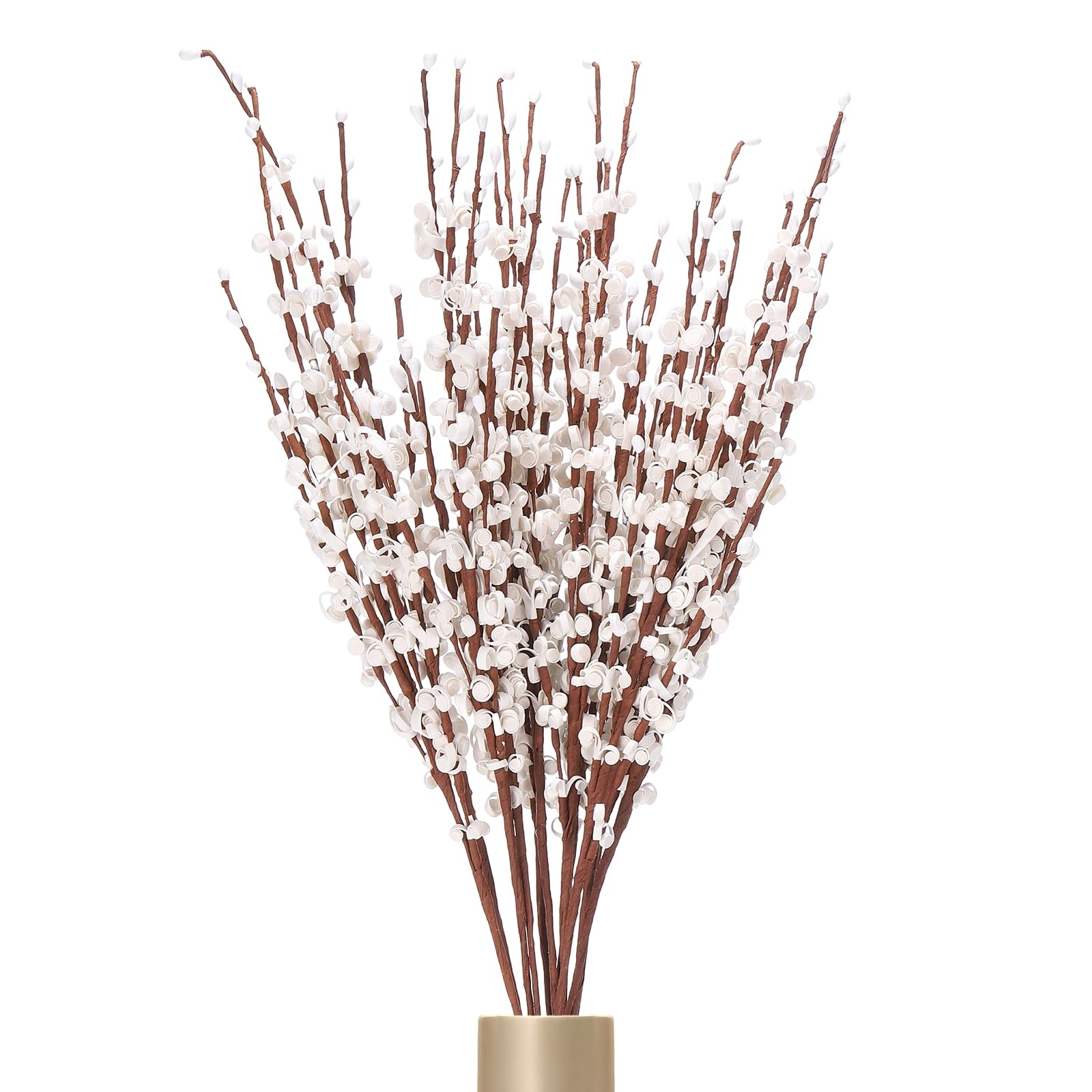 sourcing map 12Pcs Artificial Jasmine Flowers, 22 Inches Long Stems Tall Fake Flower Bouquet Faux Jasmine Plant for DIY Floral Art Arrangements Home Party Hotel Decoration(White)