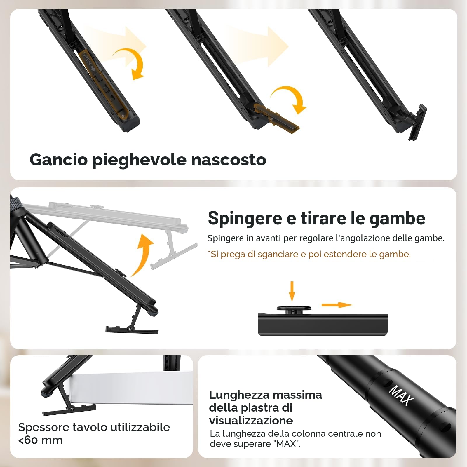 ULANZI TT88 Cavalletto smartphone 147 cm, Tripode cellulare magnetico con telecomando ricaricabile, Treppiede telefono portatile per ripresa dall'alto, 2 cold shoe, compatibile con iPhone/Samsung